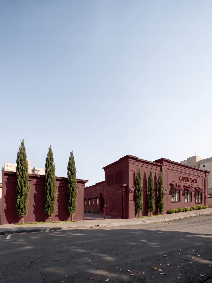 Fachada Capobianco — Burgundy, portão